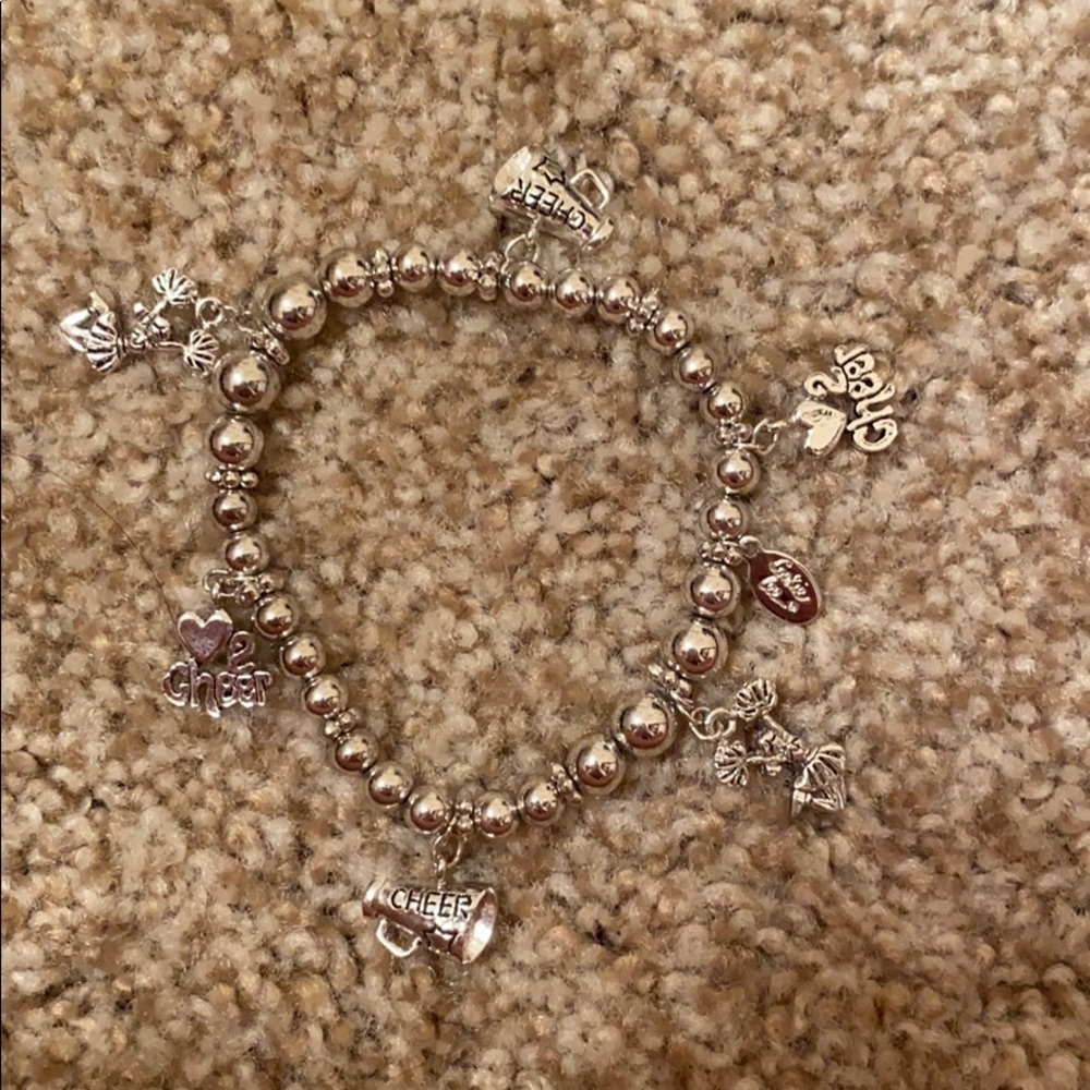 Adorable cheerleading charm bracelet